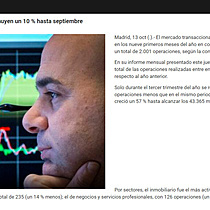 Las fusiones y adquisiciones espaolas disminuyen un 10 % hasta septiembre